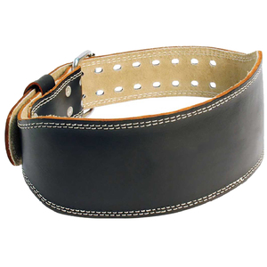 Cowhide Leather Gym Training Belt Buckle Double Prong <b>Back</b> <b>Support</b> Non-Slip Fitness Customizable Logo Body Building Custom - Product Image 1