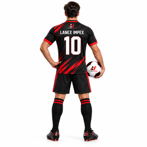 Ensembles d'uniformes de football personnalisés en gros – Maillots et shorts de football respirants, tenues de sport personnalisées pour clubs et écoles - Product Image 4