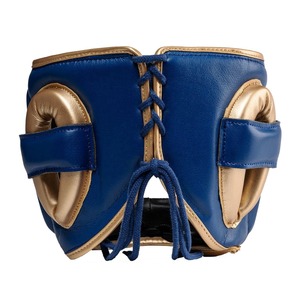 Protège-tête bleu marine sur mesure OEM, fabriqué en cuir véritable à 100 % avec couleurs personnalisées pour l'entraînement aux arts martiaux pour adultes - Product Image 2