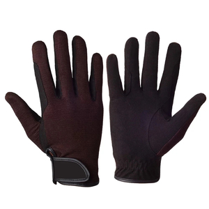 Gants d'équitation bleus et noirs avec fermeture auto-agrippante pour hommes, coupe régulière, couleur unie, accessoires équestres 2026 - Product Image 3