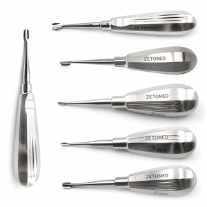 Elevador dental quirúrgico con alas de 6 mm para extracción de dientes, de acero inoxidable, autoclavable, OEM ODM de Zetomed Pro - Product Image 1