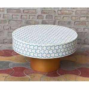 High Quality Modern Design Bone Inlay Round End <b>Table</b> Handmade Drum <b>Side</b> Stool Coffee <b>Table</b> Elegant Bone Inlay Round <b>Side</b> <b>Table</b> - Product Image 1