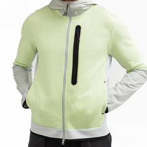Ensemble de survêtement technique à capuche pour homme, coupe ajustée, avec fermeture éclair, idéal pour le fitness et l'entraînement en extérieur – Nouveauté - Product Image 6