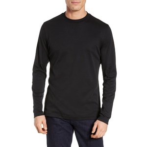 T-shirt manches longues col rond pour hommes, brodé, impression personnalisée, en coton, Slim, simple - Product Image 1