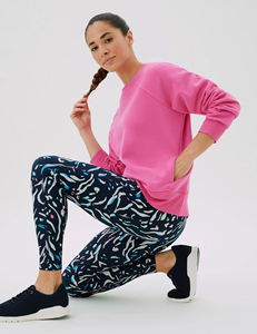 Pure Cotton Material Crew Neck Regular Slim Fit Style Inside Pockets <b>Long</b> Sleeves Autumn and Winter Wear <b>Sweatshirt</b> <b>for</b> Women - Product Image 2