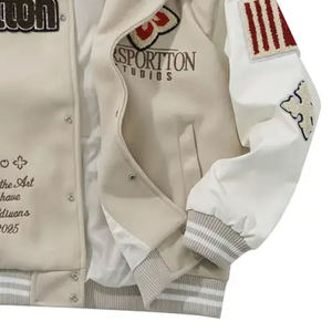 Wholesale Custom Logo Plus Size Men's <b>Jackets</b> Varsity <b>Vintage</b> <b>Jacket</b> for Men - Product Image 2