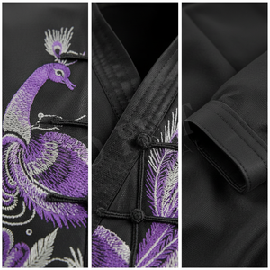 Uniforme de Artes Marciales Unisex de Corte Holgado, Uniforme de Karate con Bordado de Marca Personalizada, Conjunto de Uniforme de Kung Fu y Tai Chi de Manga Larga - Product Image 4