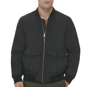 Premium Men's <b>Quilted</b> Bomber Jacket Custom OEM <b>Winter</b> Casual Outerwear Custom Heavyweight Varsity Jacket Embroidered Wool - Product Image 2