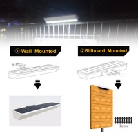 Lampu LED Tenaga Surya Tahan Air IP65 untuk Papan Reklame & Penanda Nomor Rumah - Papan Tanda Surya yang Dapat Diredupkan, Penerangan 5 Malam