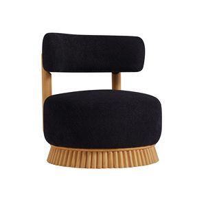 Set di sedie moderno da 27,5 pollici senza braccioli in stile rustico, con base in legno imbottita e design a tetto di paglia, poltrona Liv's Name - Product Image 1