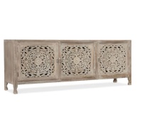Mobilier de luxe Design vintage Planche latérale en bois massif naturel sculpté à la main, armoire de buffet, armoire de cuisine en blanc délavé