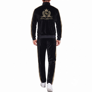 Men Velvet Zipper <b>Tracksuit</b> Casual Sportswear Heavyweight <b>Velour</b> Sweat Suit Set Jogging Suits Men's <b>Velour</b> Cotton <b>Tracksuit</b> Men - Product Image 2