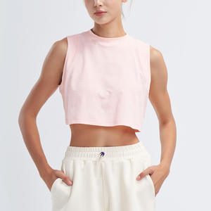 เสื้อกล้ามออกกำลังกายสำหรับผู้หญิง เสื้อกล้ามมีบราในตัว เสื้อกล้ามโยคะแบบ Racerback เสื้อกล้ามโยคะแบบไม่มีแขน เสื้อวิ่งโยคะ - Product Image 1