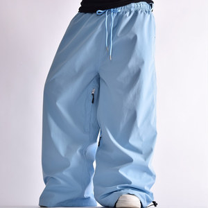 Pantalon de neige extra baggy pour femmes pantalon de Ski chaud fermeture à glissière imperméable coupe-vent grande taille pour le ski en plein air snowboard - Product Image 1