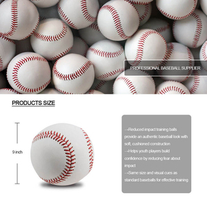 Pelota de Béisbol Blanca de Entrenamiento Profesional de PU con Logotipo Personalizado para Práctica Deportiva para Adultos Diestros - Product Image 3