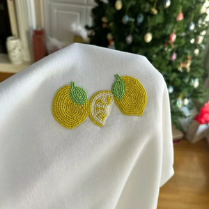 Handcrafted Glass & <b>Crystal</b> Tops with Stylish Floral Embroidery Design Luxury Beaded Embroidery Tops for Baptism Party Functions - Product Image 1