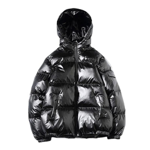 Premium Quality 100% Polyester Men Winter <b>Coats</b> Custom Embroidered Warm Thicken Bubble <b>Padded</b> Puffer Jacket Work Style - Product Image 2