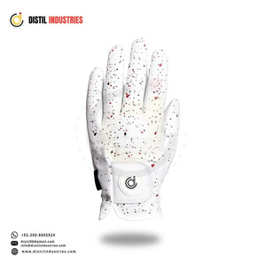 Custom Made Men's Premium White Cabretta Leather Golf Glove Right Hand Non-Slip <b>Hook</b> Loop Closure Unisex Outdoor Sports Use - Product Image 1