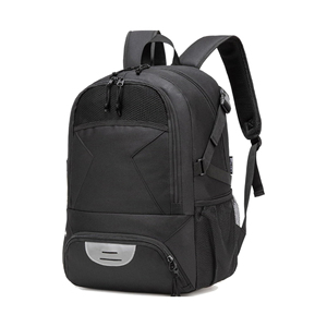 Sac à dos de sport en nylon bleu avec compartiment pour ballon de basket et poche à chaussures, capacité 30-40L pour activités de plein air - Product Image 3