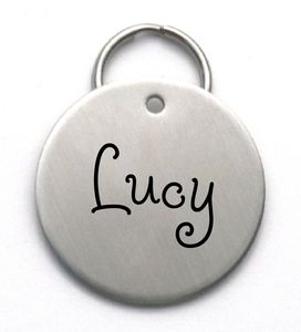 Bold Blossom Latest Design Bone Shaped Laser Engraved Paw Print Metal Collar Identity Badge for Small <b>Dogs</b> - Product Image 5