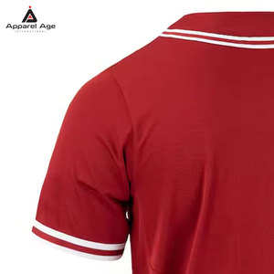 เสื้อเบสบอลแบบแห้งเร็ว น้ำหนักเบา ระบายอากาศได้ดี ผลิตจากโพลีเอสเตอร์ 100% พร้อมโลโก้สั่งทำพิเศษ ราคาถูก ขายส่งสำหรับทุกเพศ - Product Image 4