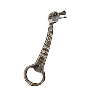 Ouvre-bouteille au design moderne, forgé à la main, finition thermolaquée, pour la décoration, avec bouchon verseur et tire-bouchon pour accessoires de bar - Product Image 6