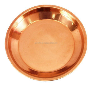 Assiette de culte rituelle en cuivre pur, modèle Thali, pour la Puja, approvisionnement en gros - Product Image 6