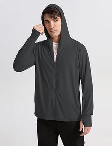 <b>Men</b> Sports <b>Long</b> <b>Sleeve</b> Jacket Half Zip Sweatshirt Fitness Jogging <b>Tops</b> Breathable Training Compression Running Lightweight Front - Product Image 1