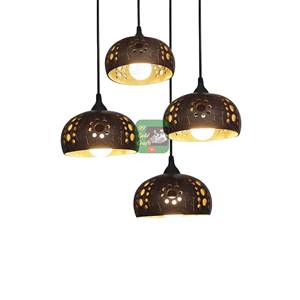 Abat-jour en coquille de noix de coco écologique pour la décoration, poli à la main, résistant à la chaleur, designs personnalisés, 1 pièce/boîte, usine du Vietnam - Product Image 1