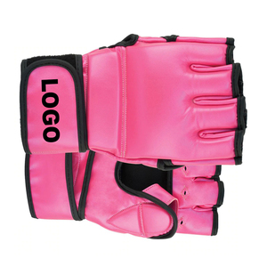 Guantes de MMA de Medio Dedo de PU con Soporte de Muñeca con Cierre de Velcro, Ligeros, para Boxeo, Unisex - Product Image 2