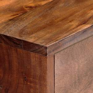 Meuble TV finition miel pour salon avec élément bleu élégant - Product Image 4