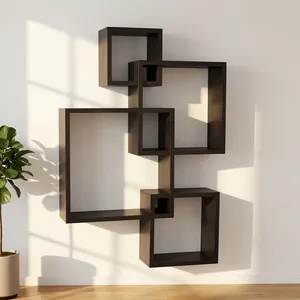 Indian Handmade Wooden Art Deco Wall Decal Customized Pattern Multi-piece Home Decor for Living Room Bedroom Office - Product Image 6