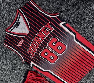 Ensemble d'uniformes de basket-ball personnalisés en couleur, 100% polyester, nouveau design imprimé, vêtements de sport pour le basket-ball, uniforme unisexe - Product Image 4