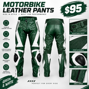 Biker Motorcycle <b>Leather</b> <b>Trousers</b> Pants Protective Moto Biker <b>Leather</b> Pants Heavy Duty Motorcycle <b>Leather</b> Pants <b>Men</b> Women - Product Image 5