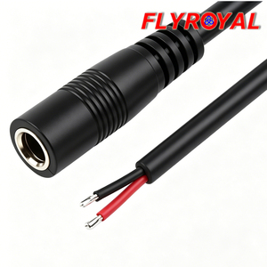 10A 2 Çekirdekli 18AWG DC PVC Kılıflı Çıplak Bakır İletkenli 12V Elektronik Dişi Jak Güç Konnektörü Pigtail Kablo Kablo Demeti - Product Image 2