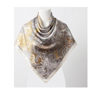 NORTH APPROACH Women's Square <b>Silk</b> Scarf Floral Print Elegant Multi-Functional Fashion Accessory All Seasons - Product Image 1