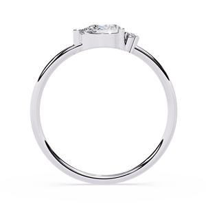 Platinum Pear Cut Synthetic (Lab Grown) Diamond Engagement <b>Ring</b> IGI Certified Gold Luxury Classic Women's Jewelry - Product Image 4