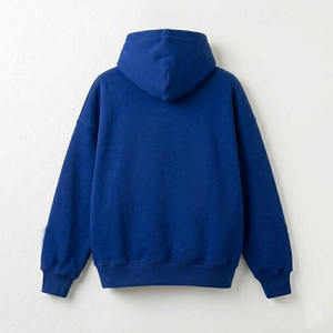 Free Sample Custom Logo Hoodie Men's Oversized Streetwear Pullover Hoodie Solid Color Cotton Fleece Sweatshirt - Product Image 3