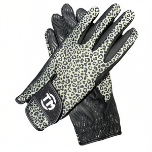 Gants d'équitation pour femmes à taille haute avec impression par sublimation personnalisée, dos en maille, paume en cuir synthétique et grip en silicone - Product Image 2