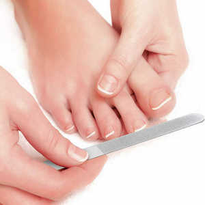 Lime à ongles double face en acier inoxydable de qualité supérieure, droite, durable, réutilisable, action de ponçage lisse, design confortable, grain 100/80 - Product Image 3
