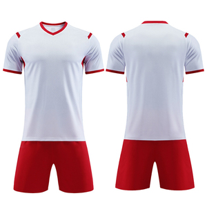 Ensemble de maillot de football pour homme, col en V, turquoise, manches courtes, respirant, polyester, évacuation de l'humidité, toutes saisons, séchage rapide, 2027 - Product Image 3