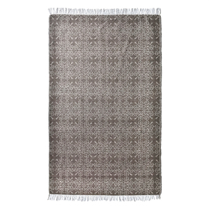 Tapis DECORDEC en laine tufté à la main, antidérapant, écologique, avec des rayures horizontales ton sur ton et des franges blanches, pour hôtel et usage domestique - Product Image 2