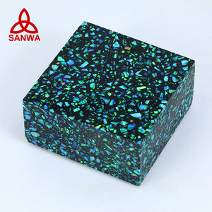 Kyocera Pierre de mosaïque d'opale japonaise OMBK7 Puces d'opale verte Matériau brut Pierre créée Meilleur prix pour la conception de bijoux - Product Image 1