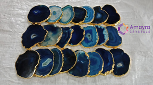 Gemstone Mixed <b>Agate</b> <b>Coaster</b> Handmade <b>Agate</b> <b>Coasters</b> Wholesale Natural <b>Agate</b> Slices Buy Online From Amayra Crystal Exports India - Product Image 4
