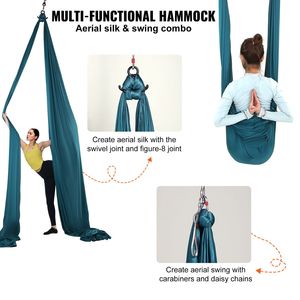 Kit Altura Yoga Aereo con Seta da 8,7 Iarde, Tessuto in Nylon da 100gsm, Hardware Completo per Montaggio Facile, Amaca per Yoga Aereo - Product Image 5