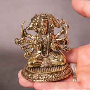 Large Brass Lord Statue | Handmade Metal Handicraft Modern Pop Art Eco-Friendly Durable Hindu God <b>Tabletop</b> Birthday Home Temple - Product Image 1