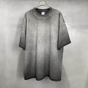 เสื้อยืดผู้ชายสไตล์วินเทจ ผ้าฝ้าย 100% ทรงหลวม หนานุ่ม แขนสั้น คอกลม ใส่สบาย สำหรับฤดูใบไม้ผลิและฤดูร้อน - Product Image 3