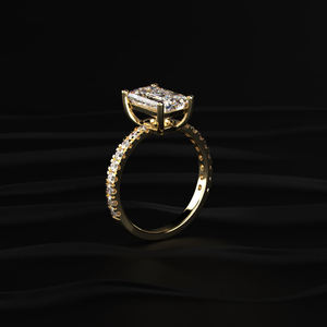 Anillos Solitarios Personalizables de Moissanita de 3 Quilates con Corte Cojín en Oro Rosa para Mayoristas de Joyería Fina y Plataformas de Venta en Línea - Product Image 3