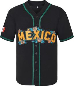 Happy Gilmore Mexico Guadalupe Maillots de baseball pour hommes, maillot de sport à manches courtes avec boutons, ample et respirant - Product Image 1