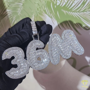 Moissanite Diamond " 41 "Pendant <b>Chain</b> Custom Hip Hop Necklace <b>Iced</b> <b>Out</b> Cuban Link Jewelry For Men - Product Image 2